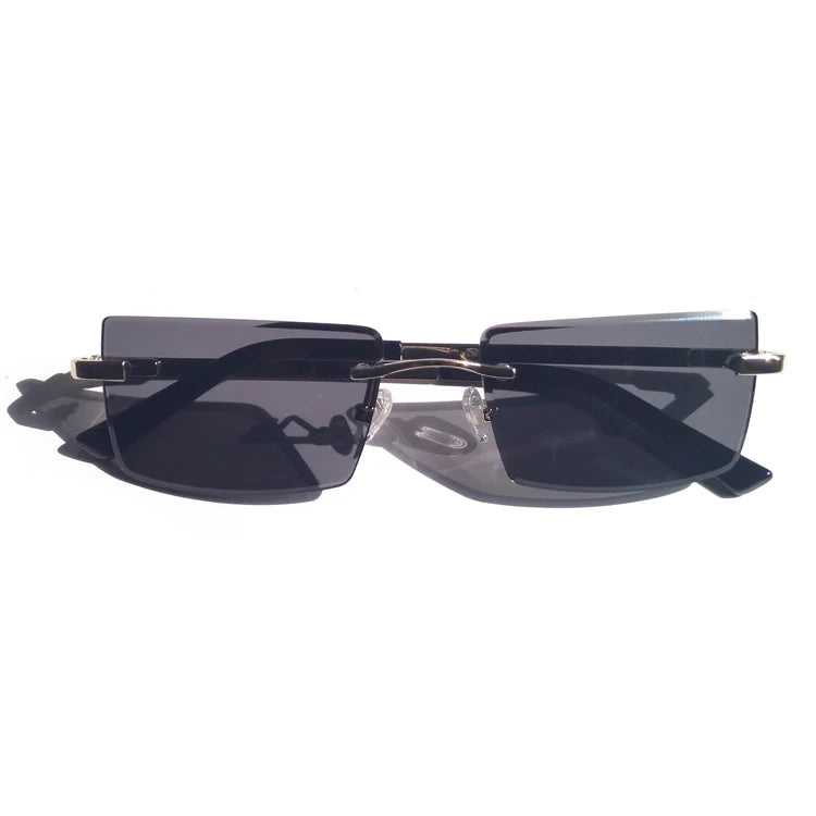 Finione Custom 2024 Frameless Sunglasses Men Women Fashion Rimless Luxury Square Sun Glasses Ladies Oculos