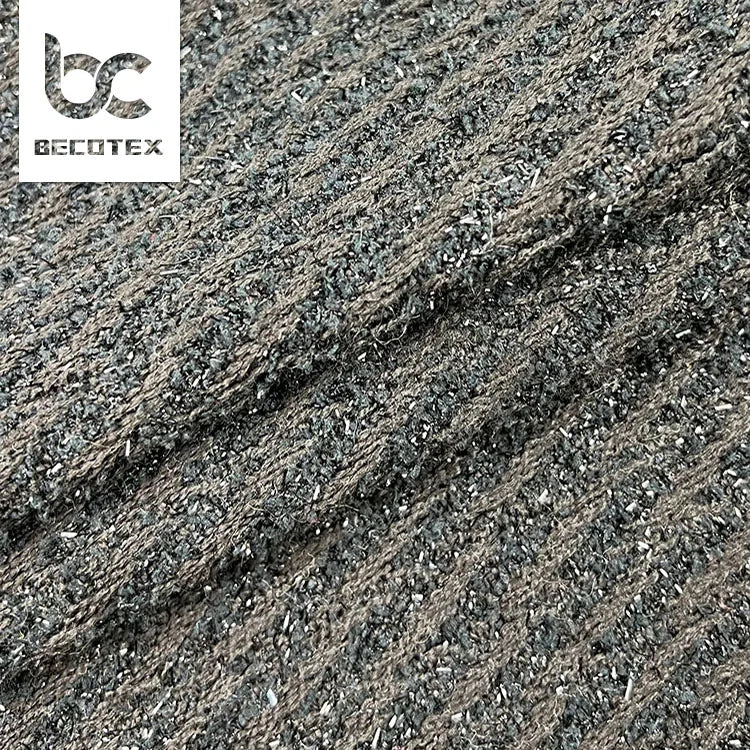 Factory High Quality Stock Hot Sale Woven 100% Polyester Yarn Dyed Tweed Fabric for Suits Coats