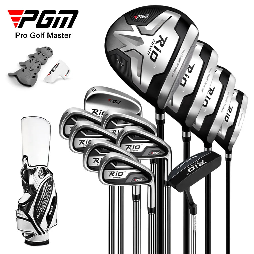 PGM MTG040 RIO 3 Advanced Beginner Level Right Handed Men Golf Clubs Complete Set With Universal Putter and Golf Travel Bag