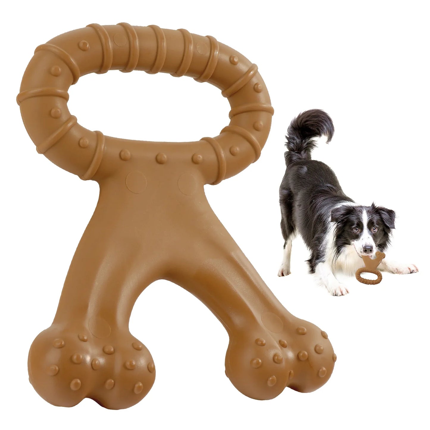Chew Toy Nylon Toothbrush Molar Chew Dog Toys Dog Interactive Toothbrush Chewing Toy