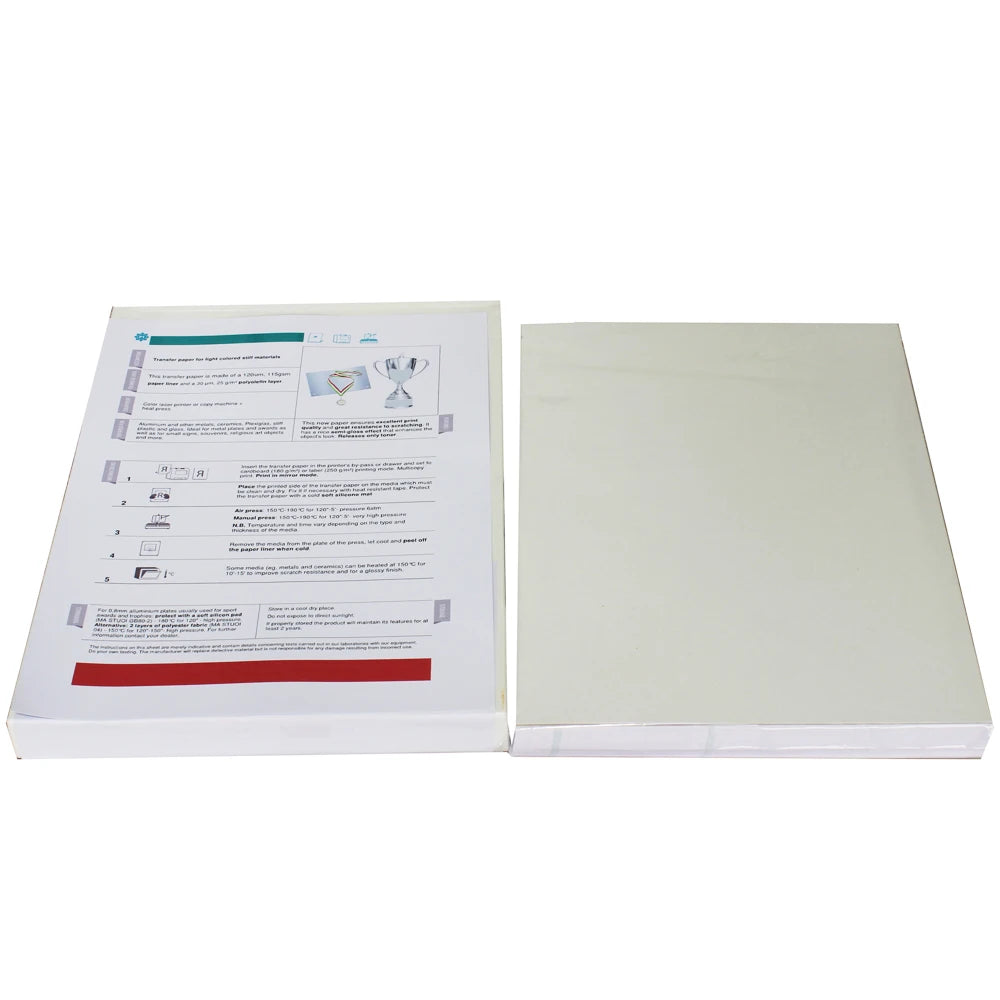 A4 Laser Printing Transfer Paper for Pen Plastic Mug Plate Aluminum Frame MDF With or Without Coating 100PCS Per Bag