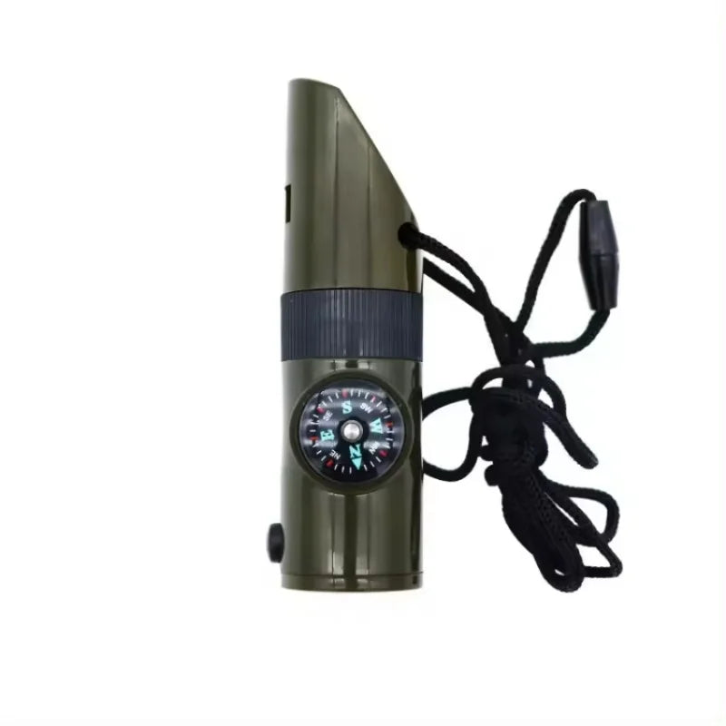 TOMITOMO Multifunctional Loud Survival Whistle for Emergency Compass Signaling Tool Easy Carry Outdoor Camping Hiking Model