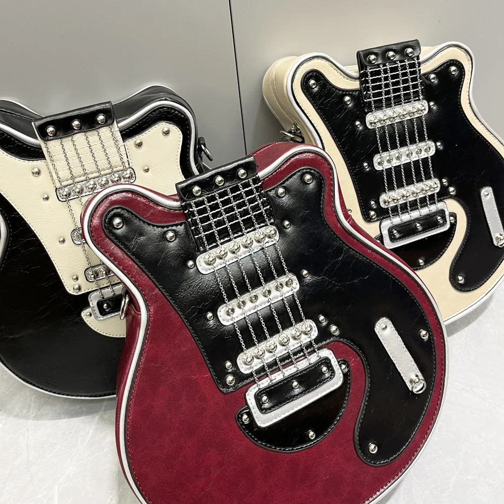 2026 Hot Selling Factory Customized European and American Shoulder Bag Handmade Guitar Style Women's Bag