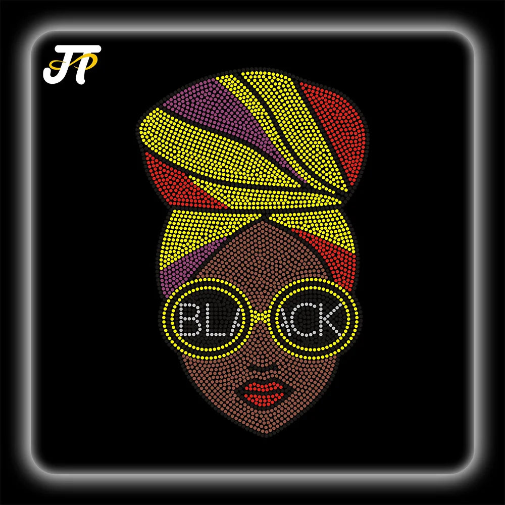 T&J Free Design Customizable Sparkling Cheerleading Rhinestones Heat Transfer for Apparel and Accessories