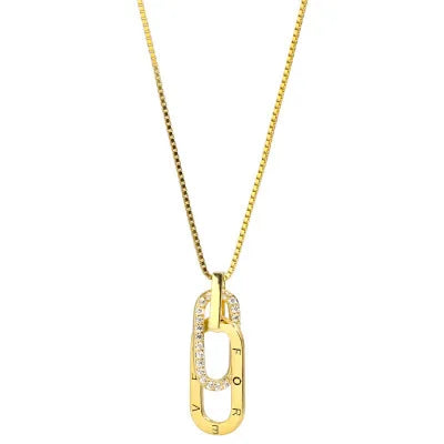Hot Sale Manufacture Quality Luxury Wholesale Silver Gold  I love You Forever Necklace