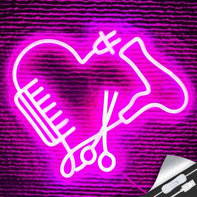 Dropshipping Decoracion Lettering Light Logo Neon Sign Custom Wedding Neon Sign for Barber Neon Sign Party Home