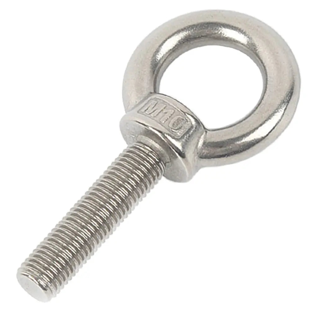 M10 304 Stainless Steel Heavy Duty Eye Bolts Set 3/8\x1.18\ Screw Bolt Washer Nuts 10mm X 30mm Indoor & Outdoor Use