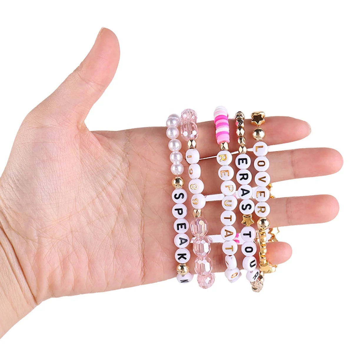 PAFU Pink Taylor Friendship Bracelets Lover Eras Tour 1989 Reputation Fearless