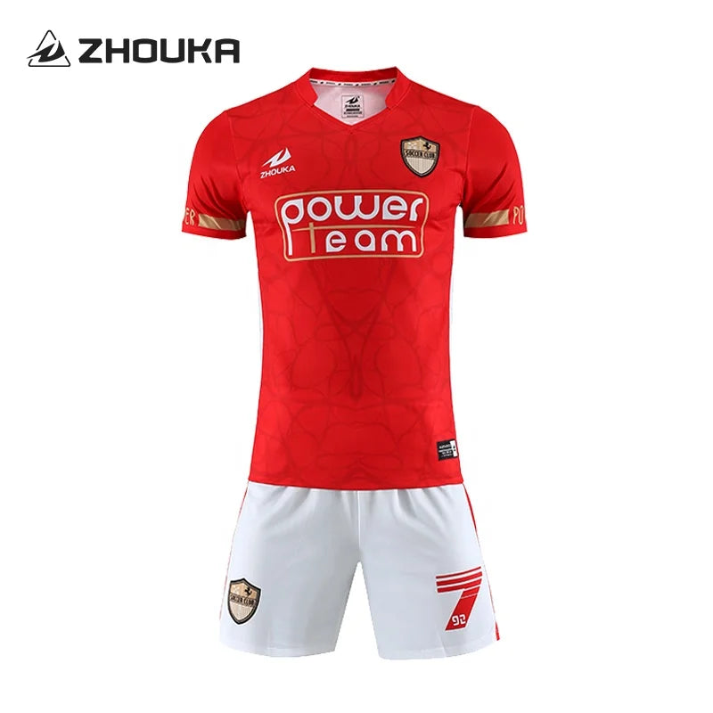 Custom Design High Quality Breathable Soccer Jersey Sets Sublimation Soccer Wear for Men Football Shirts Soccer Team Uniform