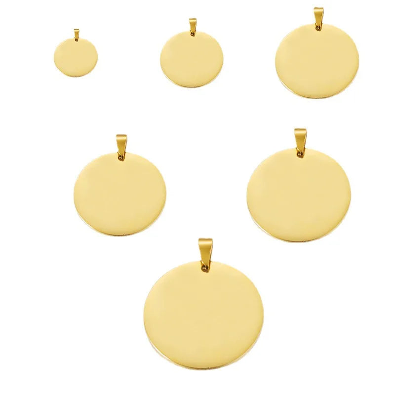 Factory Customization Personalized Mirror Polished Stainless Steel Hollow Pet Blank Label Heart Round Pendant Jewelry Wholesa