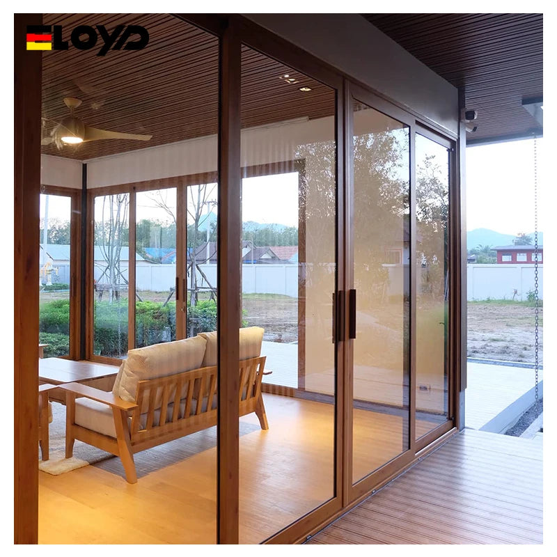 Eloyd Outdoor Aluminium Frame Glass Sliding Shower Door Wind Resistant Modern for Interior Use Wholesale for Public Buildings