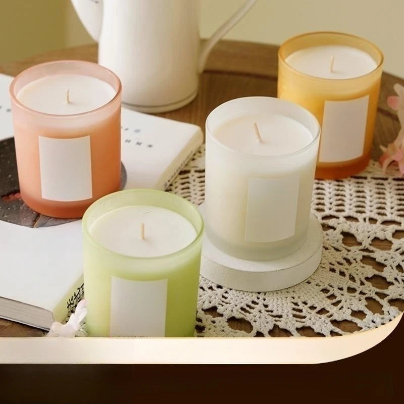 Customized 10 Ounce Luxury Empty Glass Candle Container with Lid Recyclable Luxury Candle Jar