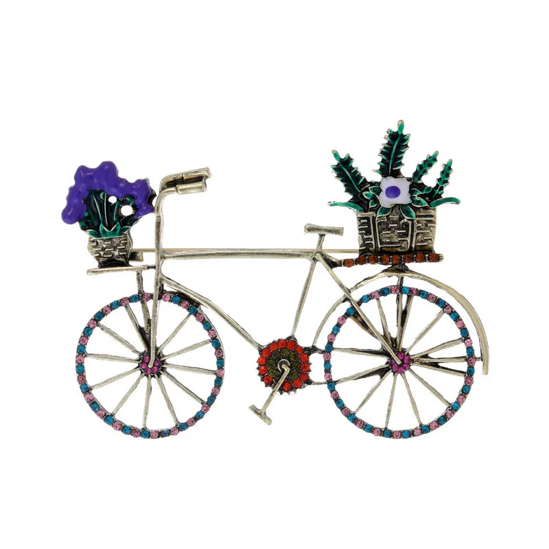 Fancy Vintage Bicycle Brooches Bike Brooch Pin for Women