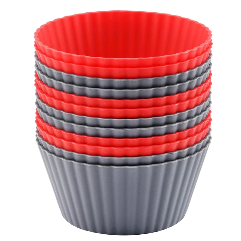 Bakerpan Shape Handmade Food Grade Silicone Eco-Friendly Disposable Mini Cupcake Liners Pastry Dessert Cups Cake Tools