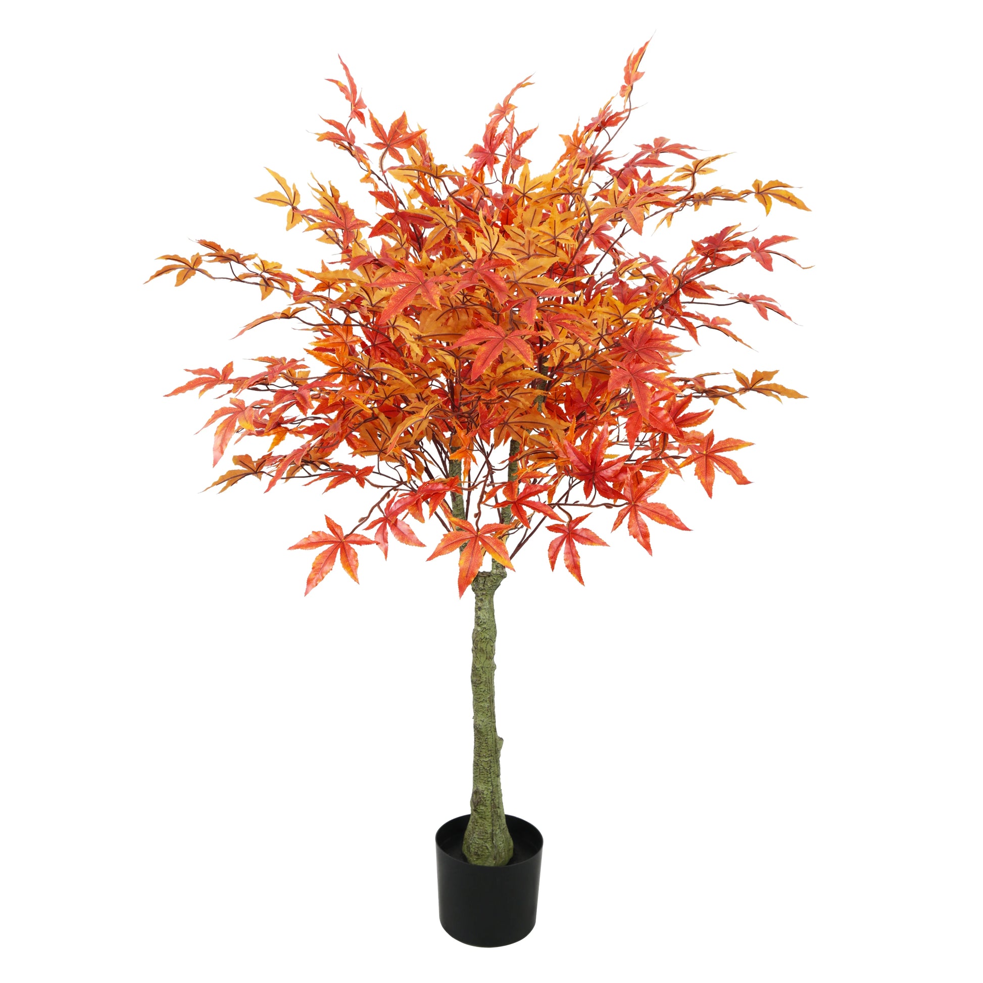 Factory Cheap Price 130CM High Simulation Potted Plant Red Artificial Maple Leaf Tree With Leaves for Interior Home Office De