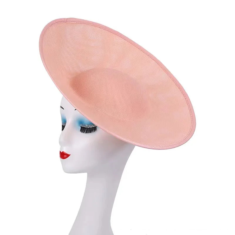 Vintage Women Multiple Colors DIY Kentuchy Derby Church Ascot Sinamay Hat Base Wedding Party Dress Fascinator Hat 30cm About