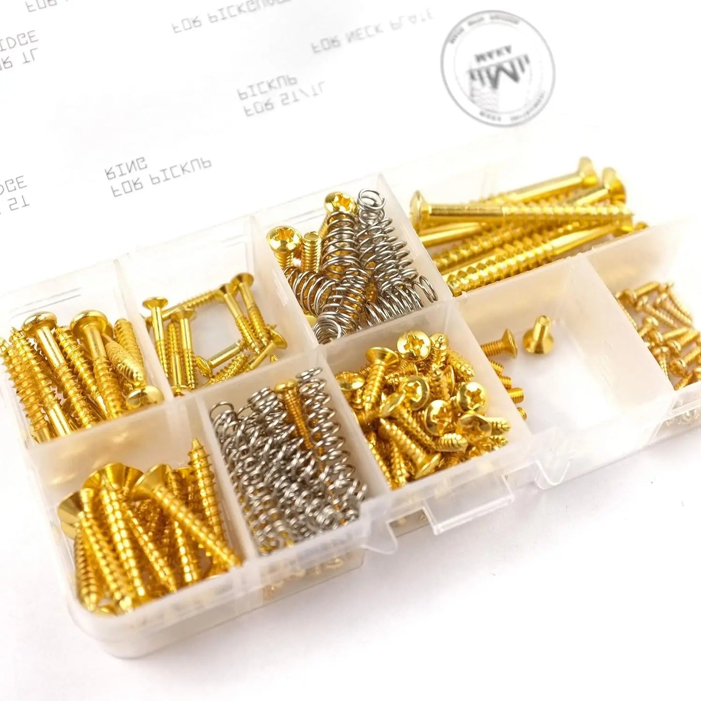 MAKA Guitar Screw Kit Assortment Box Kit for Electric Guitar Bridge Pickup Pickguard Tuner Switch Neck Plate With Springs