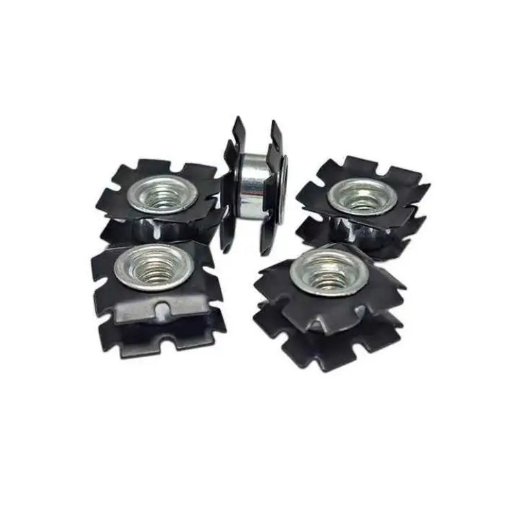 OEM Custom Round Metal Base Dia 24/28/30Mm  Plated Furniture Swivel Leg Glides for Stack Chairs M5- M16