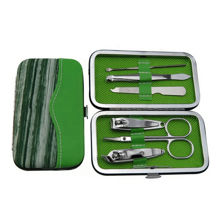 VW-MS-997 Professional 7 1 Manicure Set Pedicure Kit Nail Clipper Travel Grooming Durable Portable Carbon Steel Case Box Pack