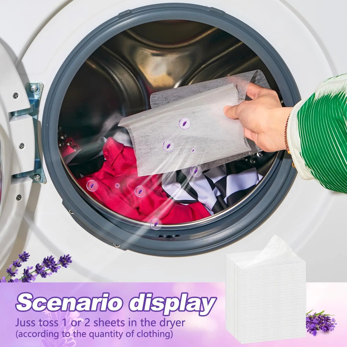 KELEE Bulk Best Dryer Sheets Eco-Friendly Laundry Detergent Paper Sheets Lavender Washing Softener Fabric Sheet