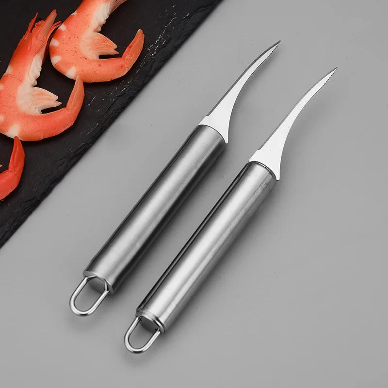 Hot Sale Seafood Tool Kitchen Shrimp Cleaner Shrimp Deveiners Stainless Steel Prawn Peeling Useful Shrimp Peeler
