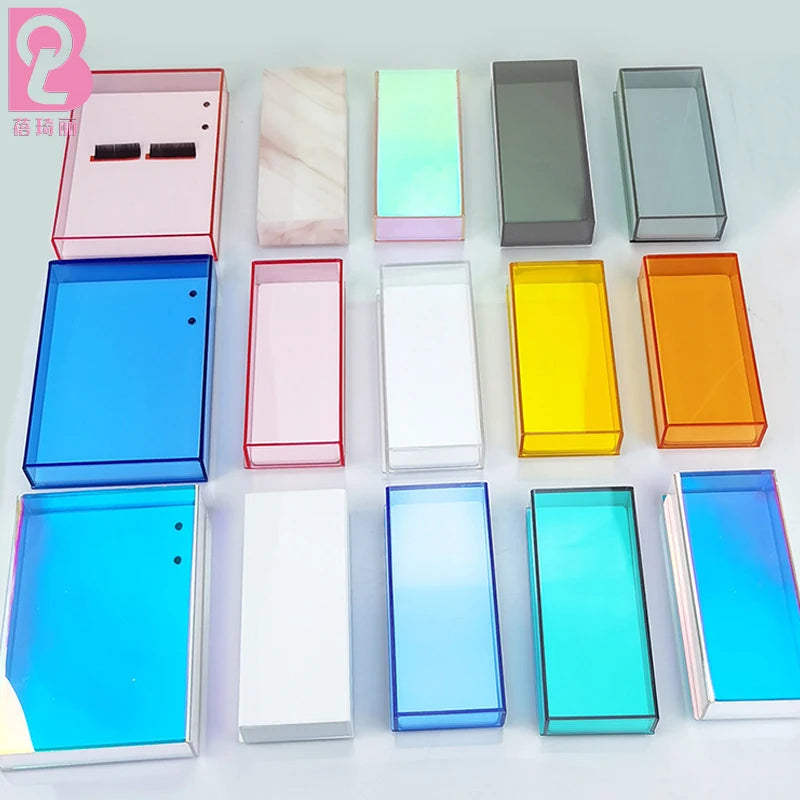 Beiqili Custom Logo Wholesale Lash Tile Lid Acrylic Eyelash Tiles Supplier Plate Cover Eyelash Extensions Holder White