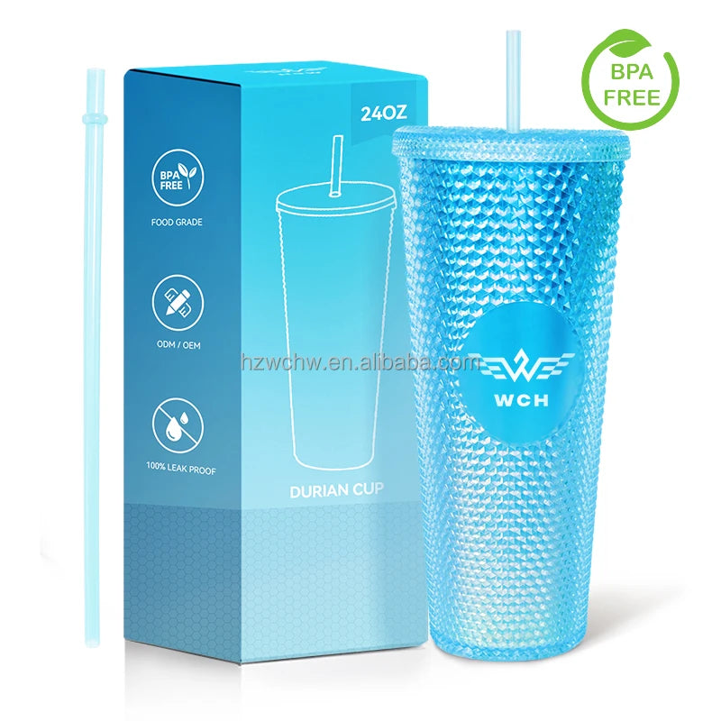 Tumbler with Straw Lid Double Wall Iced Coffee Cup for Your Favorite Summer Drinks for Kids Teens Adults 24OZ 710ml