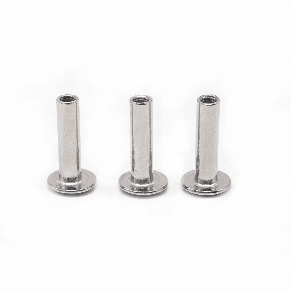 Customized Chicago Binding Screw Nickel Plated Round Flat Head Rivet Stainless Steel Rives for Sled Part
