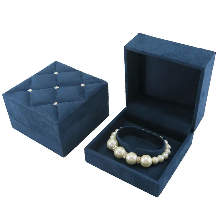 Luxury Suede Plastic Bangle Watch Jewelry Packaging Box with Custom Logo C-ring Inside Personalized Custom-Made