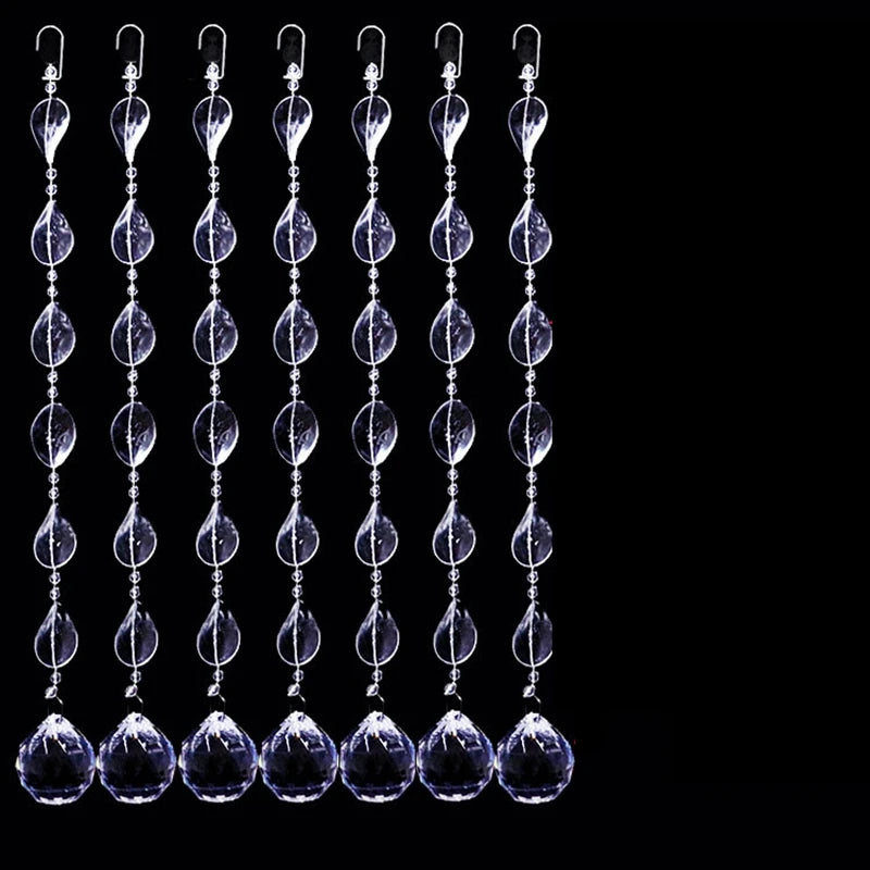 ZK220151 Acrylic Crystal Curtain Glass Crystal Curtain Crystal Garland Curtain for Home Decorationclear Wedding Beaded Garlan