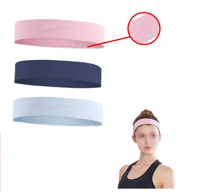 Custom LOGO Non-slip Durable Polyester Elastic Lightweight Washable Breathable Sport Headband for Men Yoga Exercise Bike All