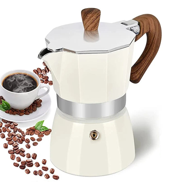 Heat Resistant Handle and Knob High Pressure Extraction Moka Water Pot