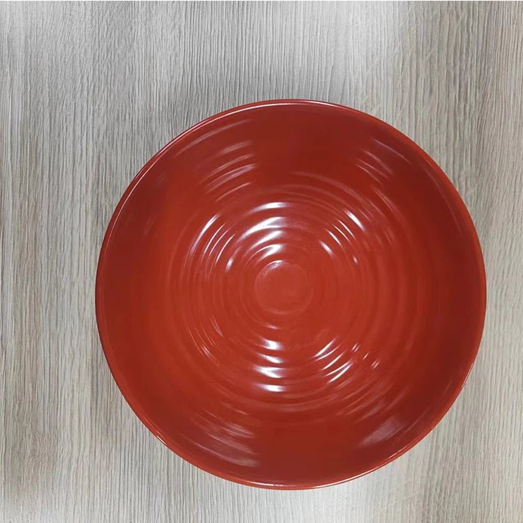 Hot Selling Black and Red Melamine Bowl Restaurant Bowl Melamine Ramen Noodles Big Plastic Bowls