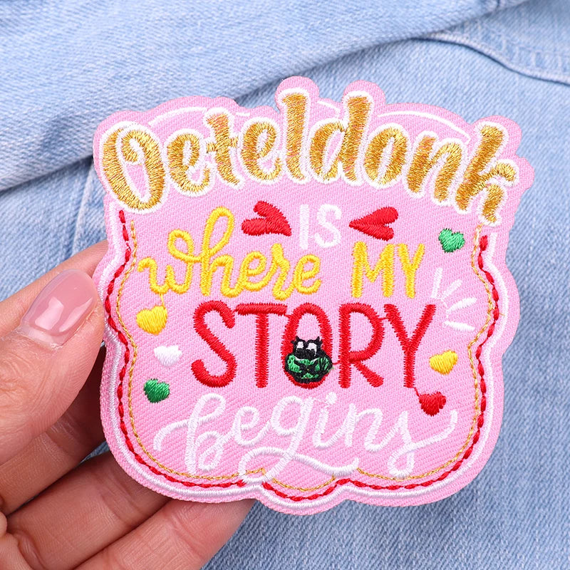Decoration Iron on Patches Netherlands Oeteldonk Emblem Embroidery Patches for Clothing