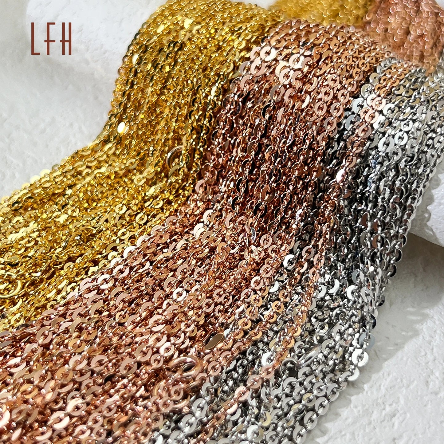Wholesale Au750 Gold 18k Real  Jewelry Spot AU750 18K Pure  Gold O Shaped 18k Soild Gold Chains Necklace