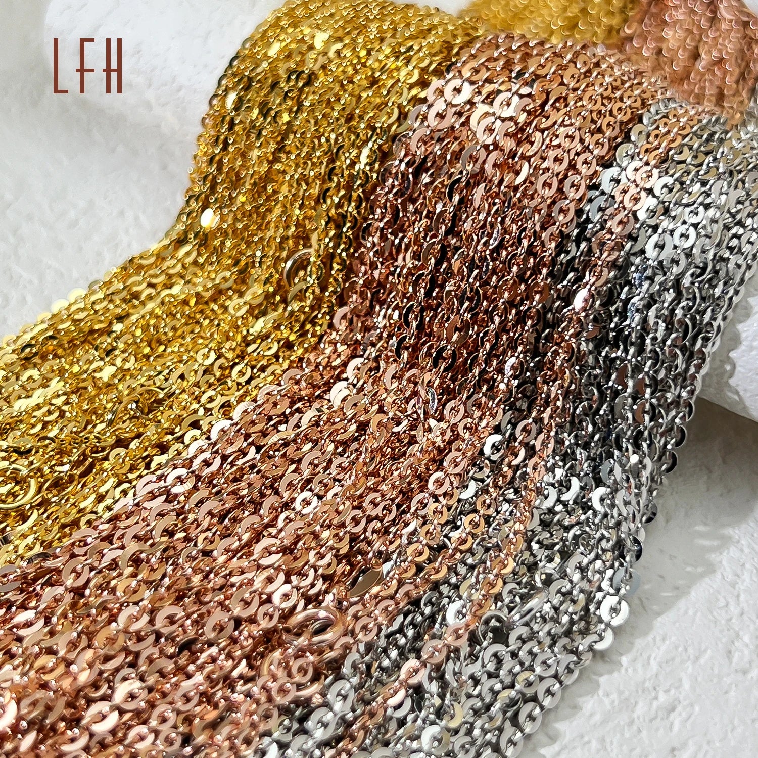 Wholesale Au750 Gold 18k Real  Jewelry Spot AU750 18K Pure  Gold O Shaped 18k Soild Gold Chains Necklace