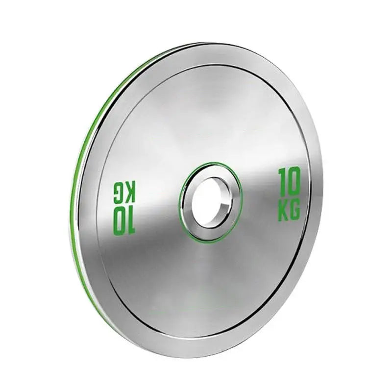 NJ Weightlifting Standard 1.25kg/2.5kg/5kg/10kg/15kg/20kg/25kg Chromed Silver Barbell Plate Steel Weight Plates for Gym
