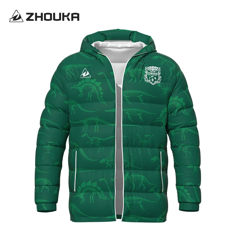 2024 Unisex Sports Puffer Coat Custom Logo Waterproof & Breathable Design for Soccer Training for Adults & Kids Winter Jacket