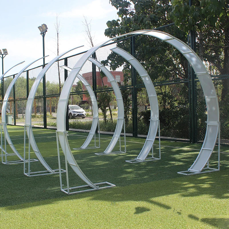 Wedding Reception Entry Decoration Iron Arch Silk Flower Arch Shelf Curved Christmas Wedding Valentine Day Lighting Decoratio