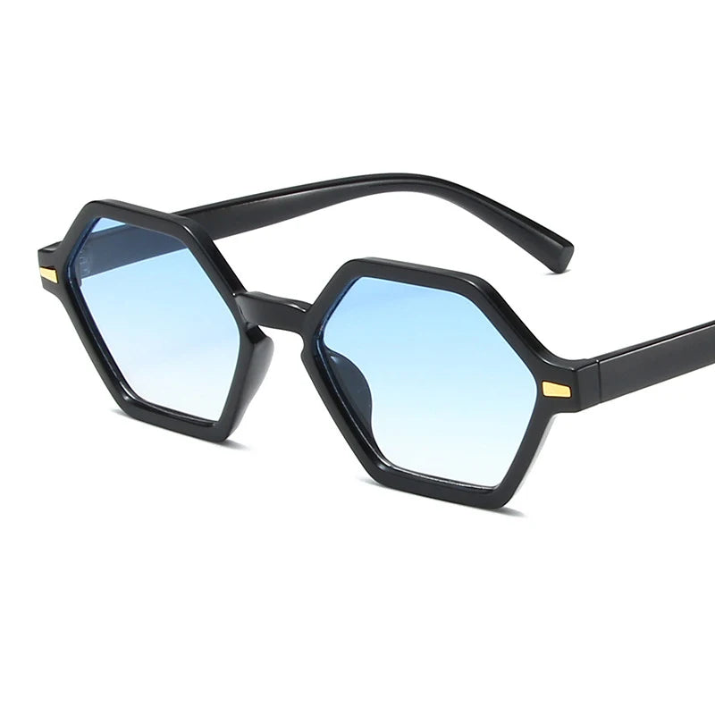 Live Streaming Glasses Sun Glasses Small Frame Simple Designed Polygon Sunglasses With Logo