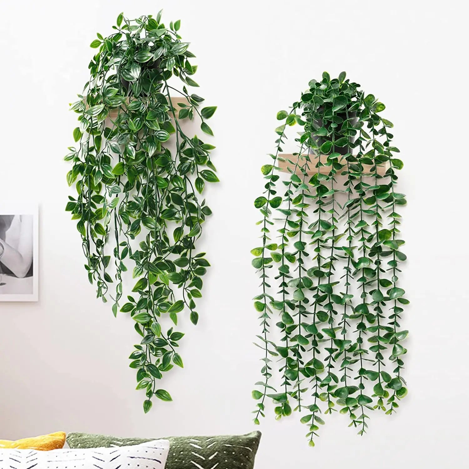 Faux Plants Indoor Outdoor Small Potted Plants Decor Artificial Hanging Plants