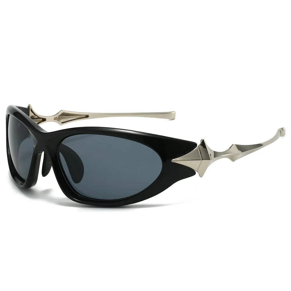 Hot Cyberpunk Ins Y2k Shades Uv400 Classic High Quality Metal Luxury Sunglasses Men 2024 Fashion Lentes De Sol Custom
