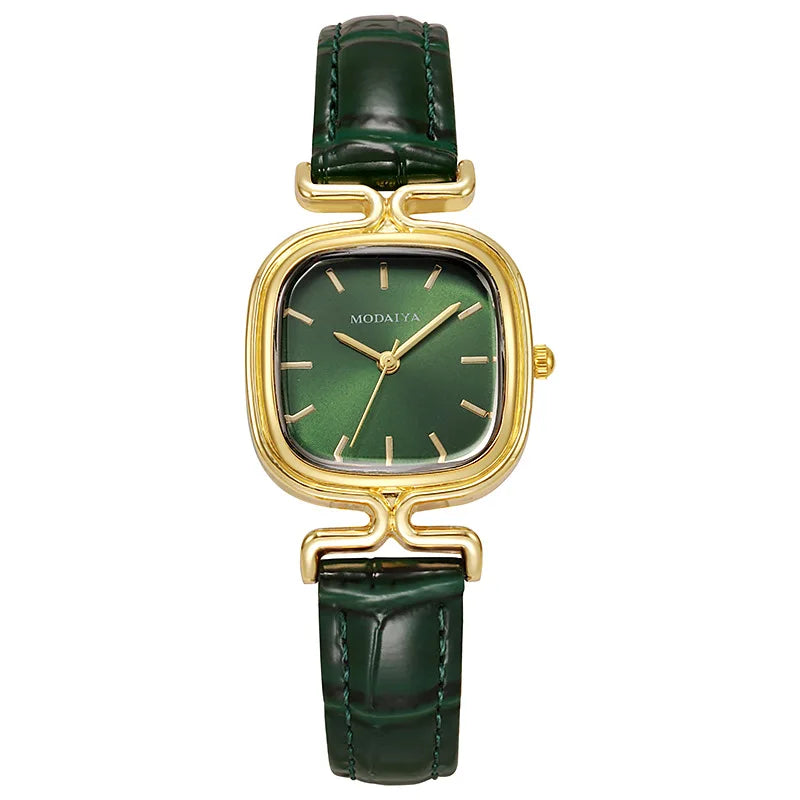 2024 New Watch Ladies Light Luxury Senior Sense Retro square Dial Watch Female Student Watch