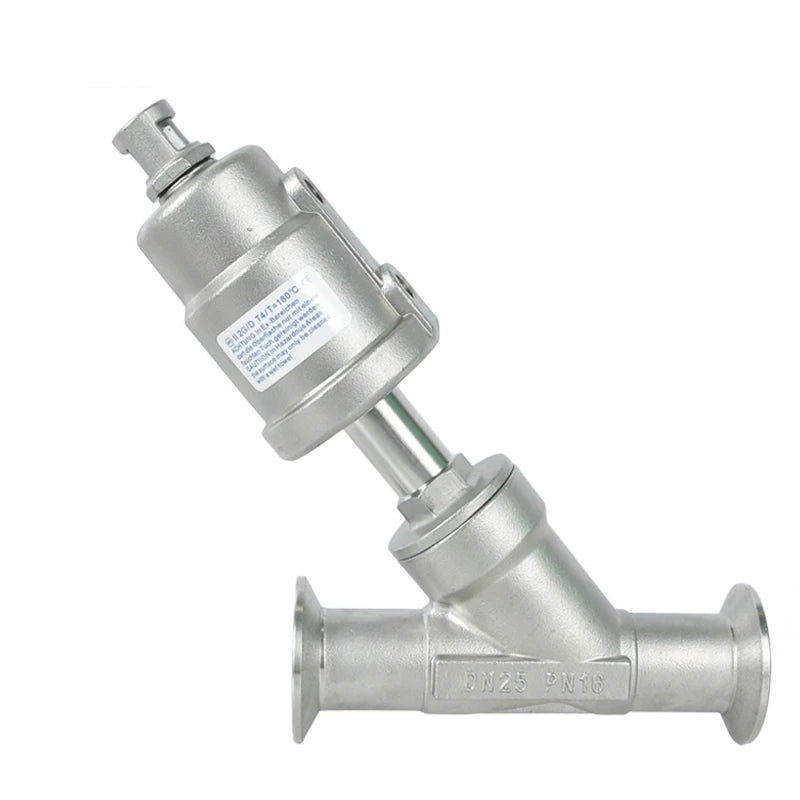 1/2 3/4 1'' 304 Stainless Steel Pneumatic Quick-install Angle Seat Valve 16bar Angle Seat Valve PTFE Sealing