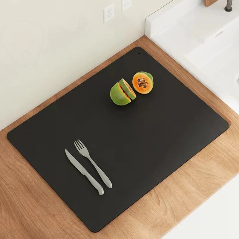 Irini Customized Color Diatomite Absorbent Eco-Friendly Kitchen Table Insulated Mud Mats Pads Coffee Dish Mat Quick Dry Drain