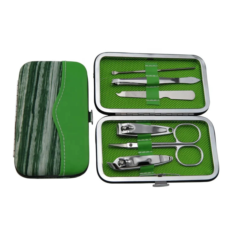 Simple Carbon Steel 7 in 1 Durable Professional Manicure & Pedicure Set