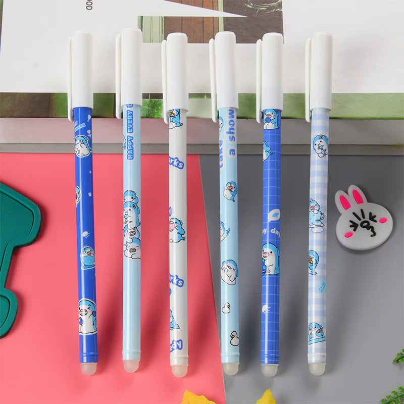 0.5mm Erasable Gel Pen Student Assignments Cartoon Stationery Office Supplies Erasable Ballpoint Pen