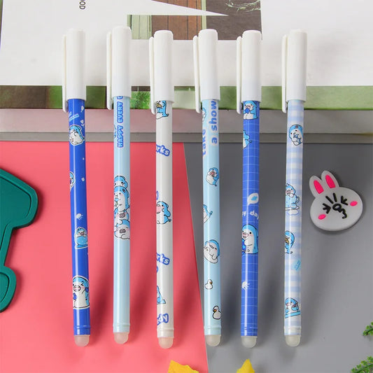 0.5mm Erasable Gel Pen Student Assignments Cartoon Stationery Office Supplies Erasable Ballpoint Pen