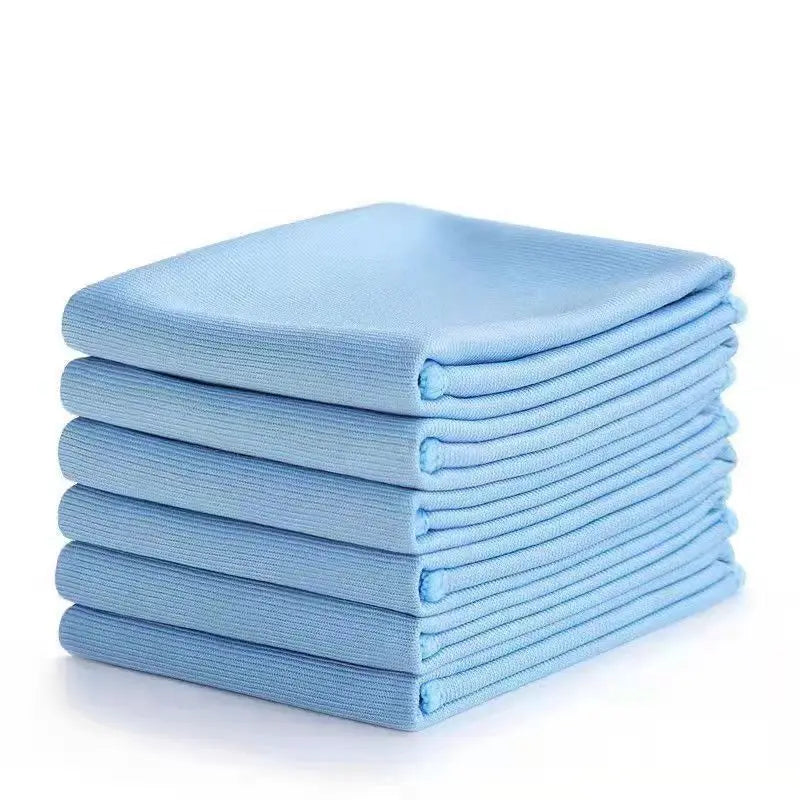 16Inch X16 Inch Blue Purple Lint Free Cloths for Window Glasses Windshields Mirrors and Stainless Steel