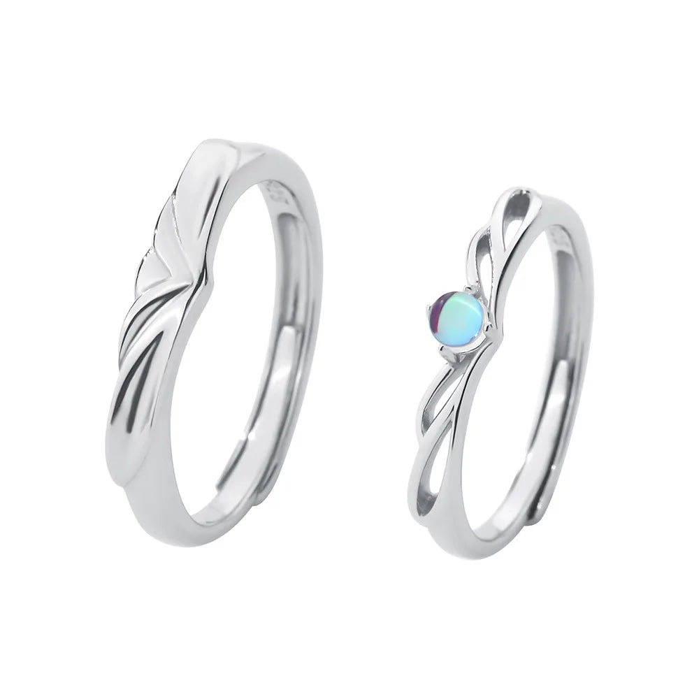 Wedding Gift Luxury Design Zircon 925 Sterling Silver Couple Ring Wholesale New Arrival Engagement Lover Fine Jewelry